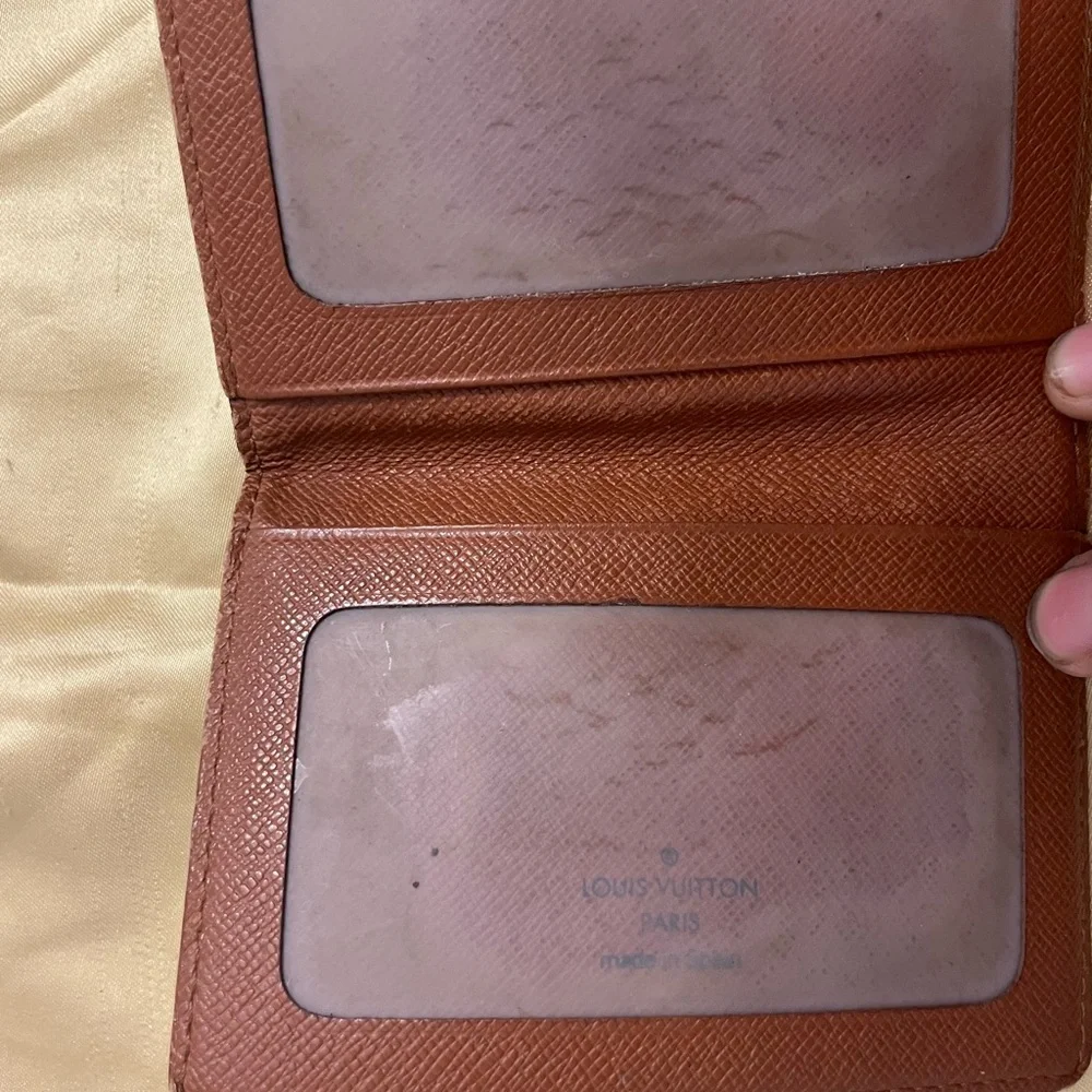 Louis Vuitton Dark Brown Monogram Card Holder wallet EXCELLENT